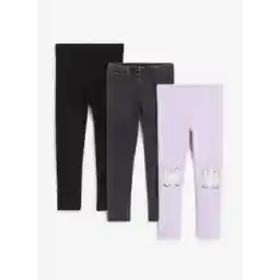 Kids 3 Pack Brushed Inside Assorted Leggings