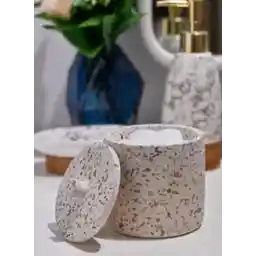 Gozo Concrete Cotton Jar 9.3x 11.2cm