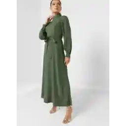 High Neck Fit & Flare Dress