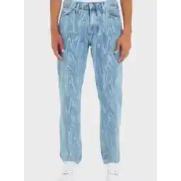 Mid Wash Straight Fit Jeans