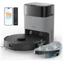 AIRROBO T20+ Robot Vacuum Cleaner with Wiping Function, 3.5L Vacuum Cleaner Robot with Suction Station, 180 Min Runtime, LiDAR Navigation, Strong Suction Power, Ideal for Carpet and Pet Hair, App