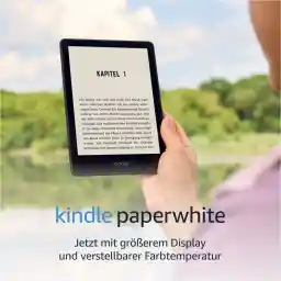 Certified and Refurbished Kindle Paperwhite (16GB) - Now with 6.8" Display and Adjustable Colour Temperature - Advertising - Black