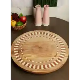 Wood & Resin Round Lazy Susan