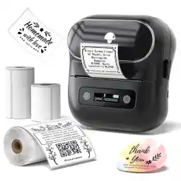 Phomemo Thermal Label Printer - M220 Bluetooth Label Makers, for Address, Labeling, Mailing, File Folder Label, Office Supplies, with 3 Rolls Label