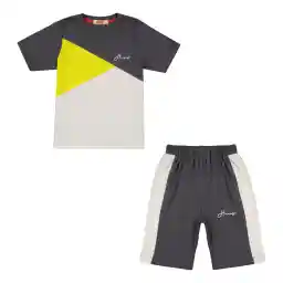 ست تی شرت و شلوارک پسرانه مادر مدل traingle