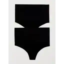 2 Pack High Leg Thong