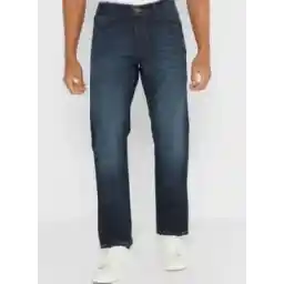 Mid Wash Straight Fit Jeans