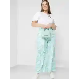 Marble Print Wide Leg Pants