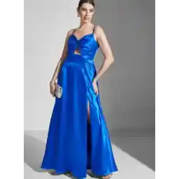 Twist Front Slit Dress