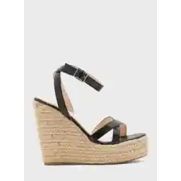 Cross-Over Ankle Strap Wedge Sandal