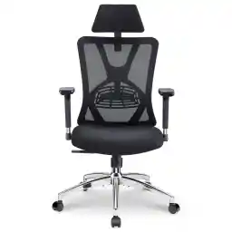 Ticova Office Chair, Ergonomic Desk Chair, High Back Ergonomic Chair with Adjustable Lumbar Support, Headrest & 3D Armrest