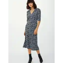 Split Detail Printed Dress