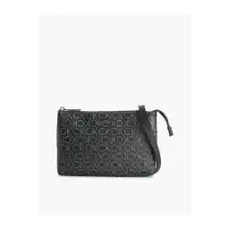 Calvin Klein Women's Black Shoulder Bag with Brand Logo and Adjustable Shoulder Strap, Stylish Look and Suitable for Daily Use