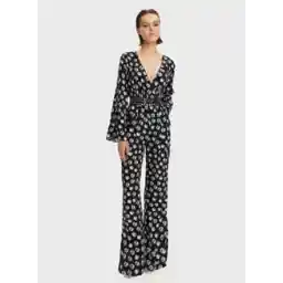 Printed V-Neck Jumpsuit