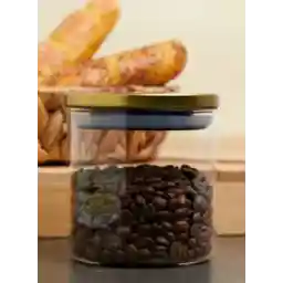 Freska Gold Glass Storage Jar 550Ml