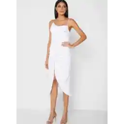 Wrap Detail Midi Dress