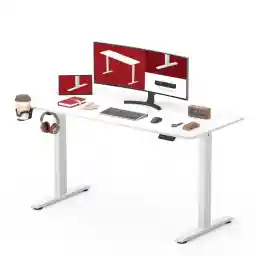 SANODESK QS1 Height-Adjustable Desk, Electric 2-Way Telescope with Memory Control and Anti-Collision Technology, 110 x 60 cm, White