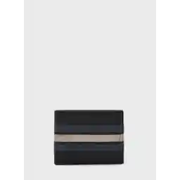 Stripes Detail Bi Fold Wallet