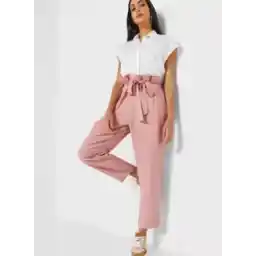 Tie Waist Tapered Pants