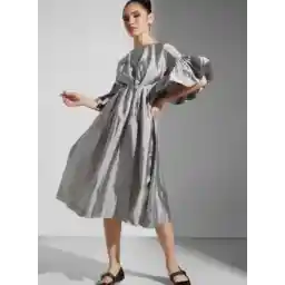 Flared Sleeve Tiered Dress