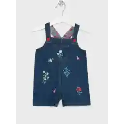 Nauti Nati Infant Embroidered Cotton Denim Dungaree