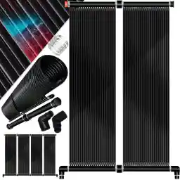 KESSER® Solar Panel Eco Pool Heater 108 x 74 x 15 cm (L x W x H), Hot Water Heater, Solar Heater for Pools, UV-Resistant Plastic, Flow Rate 10,000 Litres per Hour