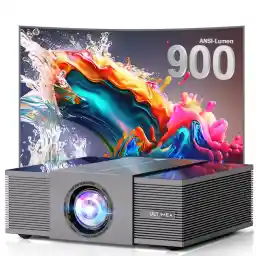 ULTIMEA Projector 4K Home Cinema Supports 900 ANSI Lumens with Obstacle Avoidance and 6D Keystone Correction, 30W Speaker, Native 1080P Projector WiFi Bluetooth 5.3 for Living Room, Apollo P60 Smart