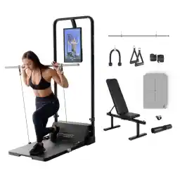 Speediance Smart Home Gym System, Gym Monster Multifunctional Smith Machine Home Gym Power Cage, Portable Cable Machine for Home Workout, Full Body Strength Training Fitness