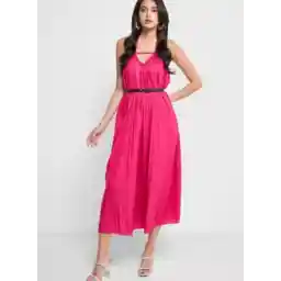 Strappy Pleated Dress