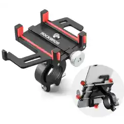 ROCKBROS Fiets Motorfiets Mobiele Telefoon Houder voor 4.2-6.8 inch Smartphone 360° Draaibare Ebikes Houder voor Stuur 22.2 tot 31.8mm Universeel