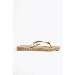 Oysho Dokulu Dore Renkli Plaj Terliği