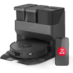 roborock S7 Max Ultra RobotVacuum Cleaner with Auto Mop Washing/AutoDust Emptying/Warm AirDrying/AutoTank Refilling/Dock Self-cleaning VacuumCleaner(5500 Pa ActiveObstacle Avoidance, App/VoiceControl)