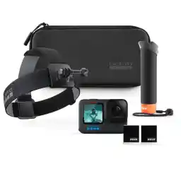 GoPro HERO12 Accessory Pack - Includes the HERO12 Black Camera, Handler (Floating Handgrip), Head Strap 2.0, Rechargeable Enduro Battery (Total 2) and Carry Bag