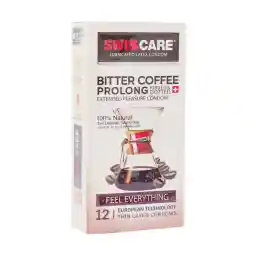 کاندوم تاخیری و خاردار قهوه تلخ سوئیس کر مدل Bitter Coffee Prolong بسته 12 عدد