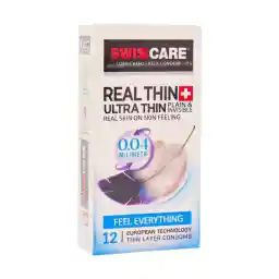 کاندوم بسیار نازک سوئیس کر مدل Real Thin Ultra Thin بسته 12 عددی