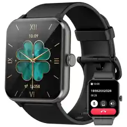 Smartwatch für Damen Herren, Blackview R50 1,85" großer HD Touch-Farbbildschirm Fitnessuhr, Herzfrequenzmessung, Blutsauerstoffmessung, 370 mAh Akku