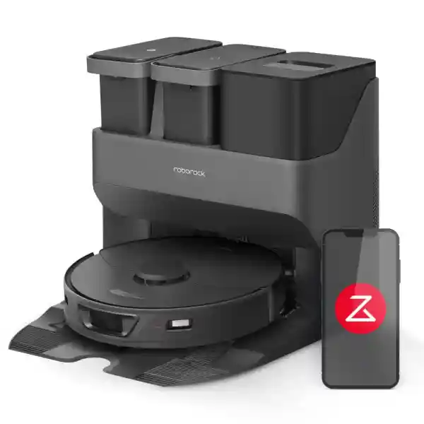 roborock Saros Z70 Robot Vacuum Cleaner with Mop Function, OmniGrip Arm, AI-Supported, 22,000 Pa Suction Power, 7.98 cm Ultra Slim, FlexiArm Riser, AdaptiLift Chassis, Hot Water Mop Washing & Drying