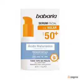 سرم صورت باباریا +SPF50 حاوی هیالورونیک اسید مناسب انواع پوست 30 میل