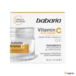کرم صورت باباریا حاوی ویتامین C و آنتی اکسیدان مناسب انواع پوست 50 میل