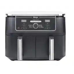 Ninja Foodi MAX Dual Zone [AF400EU] Hot Air Fryer, 2 Large Frying Compartments, 6 Functions, 2 Independent Garzones, 9.5 Litres, 65% Save Energy Costs