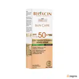 کرم ضد آفتاب رنگی بیوکسین +SPF50 مناسب پوست چرب 50 میل