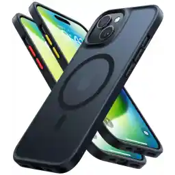 TORRAS Guardian-Mag for iPhone 15 Case for MagSafe (Certified Magnetic Force and Protective Force) Matte Mobile Phone Case iPhone 15 Case Thin Black