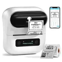 Phomemo Label Maker M220, 3 Inch Barcode Label Maker Printer,Sticker Label Maker Machine for Barcode, Name, Address, Mailing, Small Business, Compatible with Phones&PC, Support Arabic and English