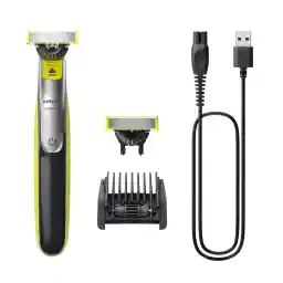 Philips OneBlade 360 Face - Trimmen, Stylen und Rasieren, inkl. 2x 360-Ersatzklingen, 5-in-1-Trimmaufsatz (Modell QP2734/30)