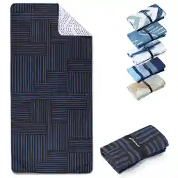 Fit-Flip Stranddeken XXL – Microvezel strandhanddoek groot, licht en sneldrogend – 100% gerecyclede microvezel handdoek – 200cmx90 cm of 160cmx90cm