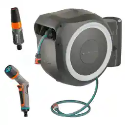 Rollup L Wall Hose Box 30 m with ecoPulse Cleaning Nozzle, White