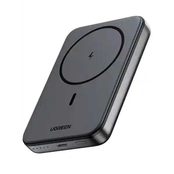 UGREEN Nexode draadloze powerbank 10000 mAh magnetische powerbank met USB-C snellaadfunctie, draadloze externe batterij MagSafe compatibel met iPhone 16 Pro Max/16 Pro/16/15/14/13 (zwart)