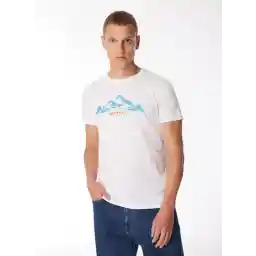 Beyaz Erkek O Yaka Normal Kalıp Baskılı T-Shirt M4TAURUSM_TAURUS