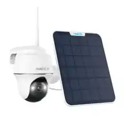 Reolink Argus PT Ultra Outdoor 4K Solar Surveillance Camera + Solar Panel, 2.4 & 5 GHz WiFi, Car Tracking, Solar WiFi Camera Outdoor with 8MP UHD Colour Night Vision, AI Detection, No Monthly Fee