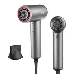 TYMO Hair Dryer Ionic - Blow Dryer with 100 Million Negative Ions and 23m/s Strong Wind Power, Super Light at Only 380g, 110,000 RPM Brushless Motor, 12 Mode Combinations, Home & Travel, AIRHYPE LITE